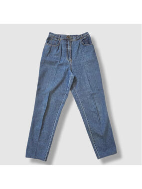 Vintage Leonard Sport Paris Mom Jeans, High Waisted Light Denim, Size 8